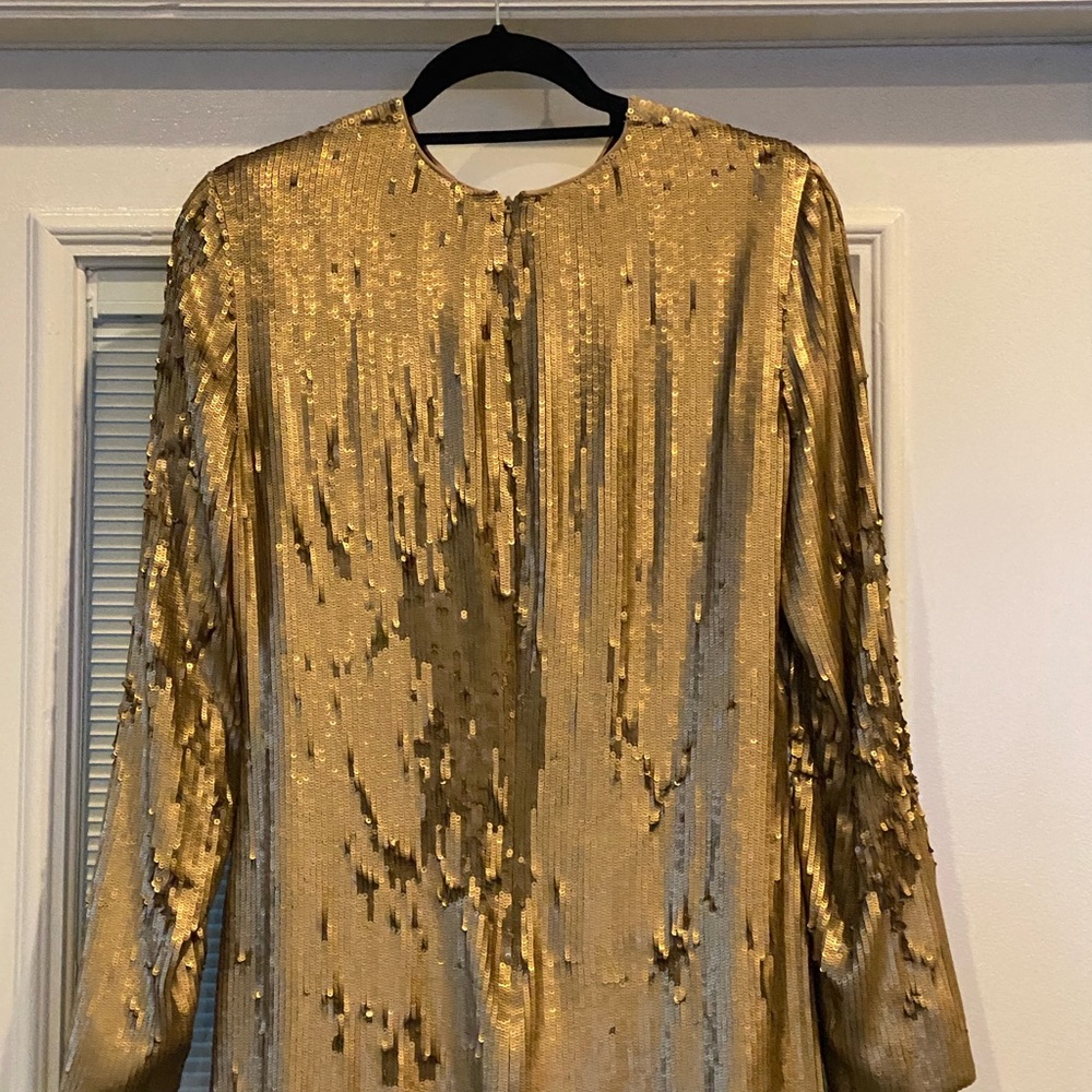 DVF gold sequin size 6 mini dress